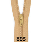 Rits 40 cm | YKK spiraal 3 | 893 caramel Rits RITS - YKK - 3 - 40CM - 893 - CARAMEL
